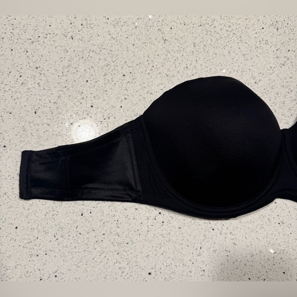 Wacoal Black Strapless Bra Red Carpet Underwire 38H - Picture 3 of 7